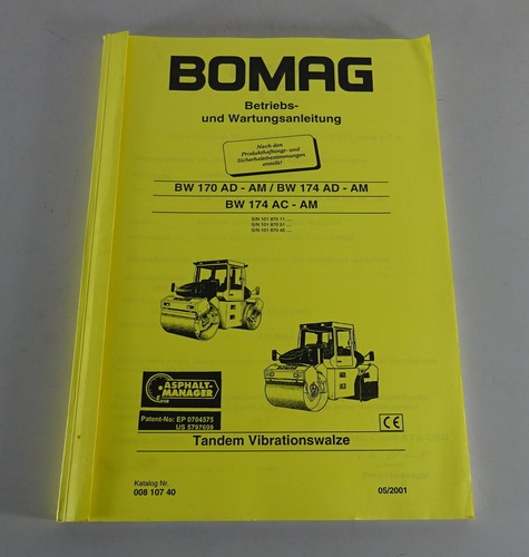 Operating manual bomag - operating,
