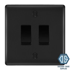 BG Nexus Matt Black Switches & Sockets Full Range Black Inserts Free Postage