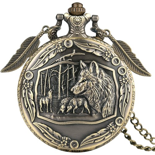 Antique pocket watch and chain - and,