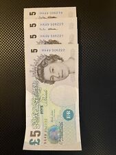 ENGLAND - 4x £5 Pounds - Consecutive Number - very good condition  