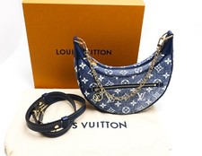 LOUIS VUITTON Chain Shoulder Bag M81166 Loop Denim Monogram Blue Woman Auth New