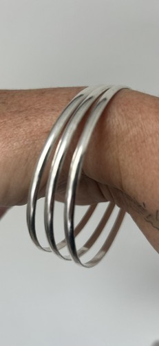 925 silver bangles - silver,