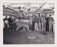 1975 HMS Tiger Royal Navy Official Photos Lot Dolphins Tiger Mascot Crew Visitor