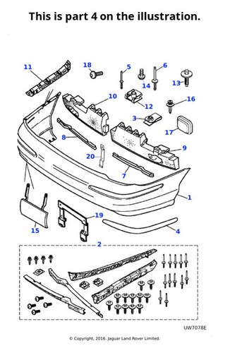 Jaguar genuine bumper blade - jaguar,