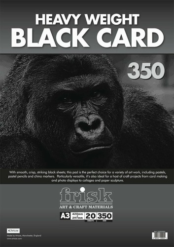 Frisk black card pad 350gsm - card,