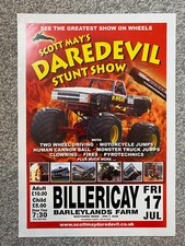 A3 small Scott May's Stunt Show monster truck FMX bike poster - Billericay