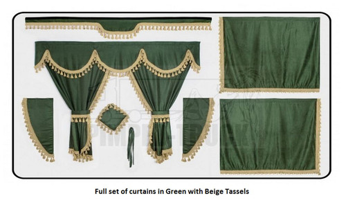 Truck curtains for - for, green