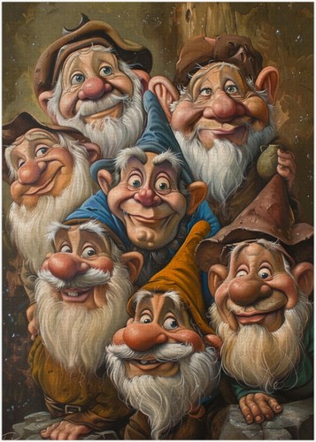 Portrait seven dwarfs - seven,