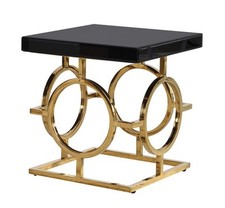 2 Gold and Black Venetian Occasional Table _Living room side tables 