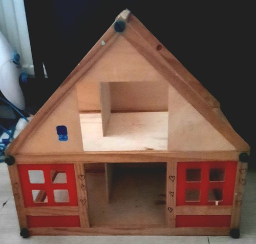 Wooden dollhouse children - wooden, children's