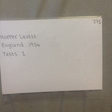 Hopper Levett England Cricket