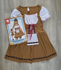 BAVARIAN BEER MAID FANCY DRESS COSTUME size LARGE german OKTOBERFEST 16 18 l 