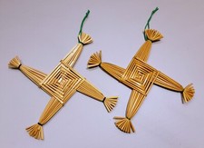 2 Good Size St. Brigid's Straw Cross. Imbolc. Goddess. Celtic. Home Protection. 