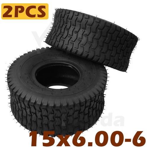2pc 15x6 lawnmower tyre - 15x6.00-6,