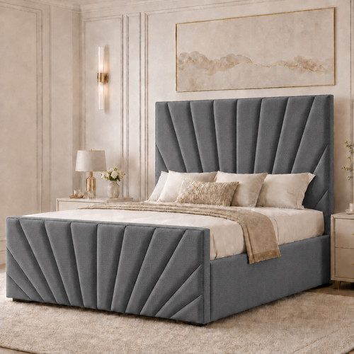 Ottoman bed plush velvet - ottoman,
