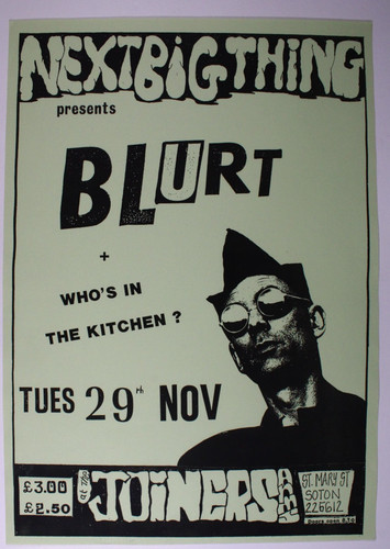 Blurt band poster original - blurt,