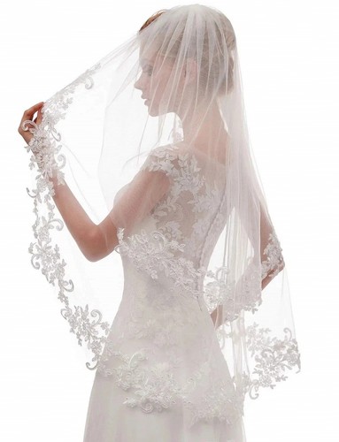 Tier lace bridal - bridal, veil