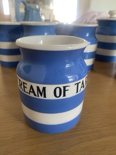Green cornishware cream - green, of
