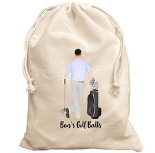 Golf Ball Bag Personalised male Gift for golfer