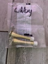 Pack of 2 Spring Steel Door Stop Gold White No Fittings Home DIY Living Any Room