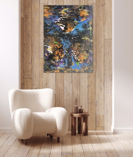 Abstract painting acrylic - painting,