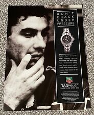 Rare 1993 Magazine Advert Picture Tag Heuer Watch Sports Elegance Ayrton Senna