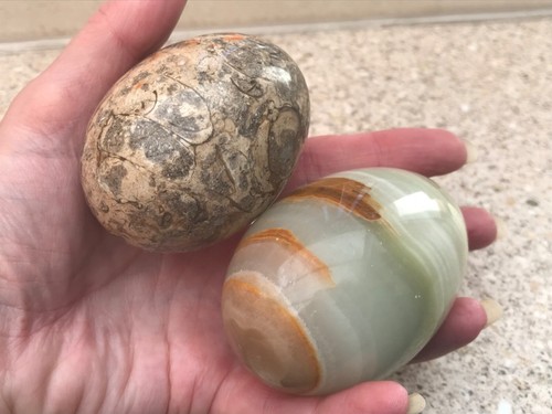 Marble onyx eggs ornament - eggs, (ornament