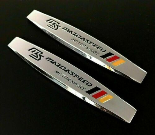 Mazdaspeed chrome metal car - 2x,