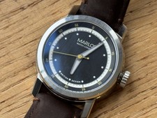 Marloe Tay Marine automatic 35mm watch on Brown Leather Strap Miyota movement.