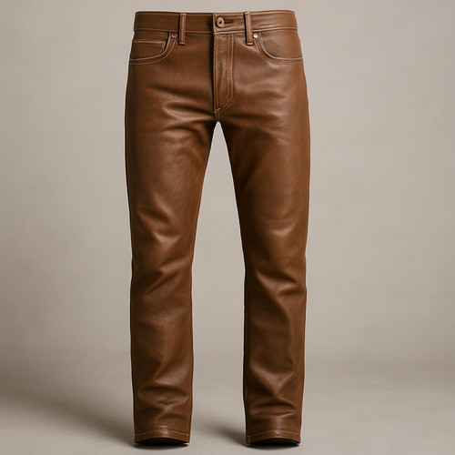 Men brown genuine leather - men's,