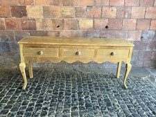Lovely Long Slim Antique Victorian Pine Sideboard With Drawers
