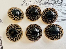6 Vintage Shank Buttons 25mm