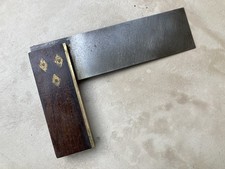 Carpenters Try Set Square Vintage Rosewood Brass & Steel 7.5" blade
