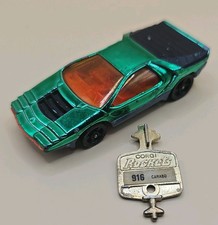 CORGI ROCKETS 916 ALFA ROMEO CARABO BERTONE GREEN/BLUE VINTAGE with key
