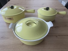 Vintage Lemon Yellow Le Creuset Cookware Set - Lids Included