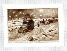 X768) British Transport Train Under Fire Ypres World War One - c.1919