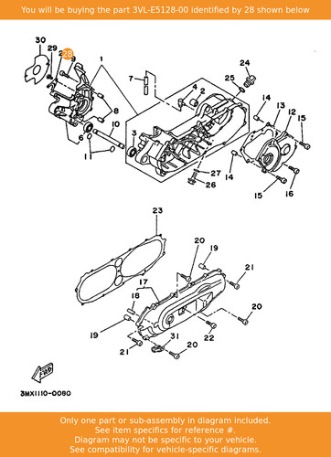 Yamaha holder 3vl e5128 00 - holder,, 3vl-e5128-00