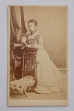 CDV OF PRETTY LADY, PLAITED
