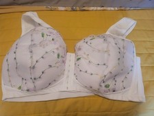 White floral front fastening - floral,