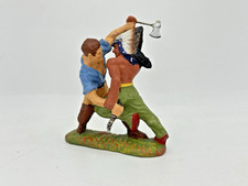 TOY SOLDIERS - Elastolin Hausser German composite cowboy & Indian fighting 6960