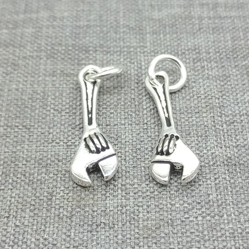 Sterling silver wrench - silver,