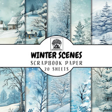 Winter Scenes Scrapbook Paper