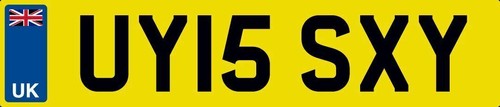 Number plate uy15 sxy - number,