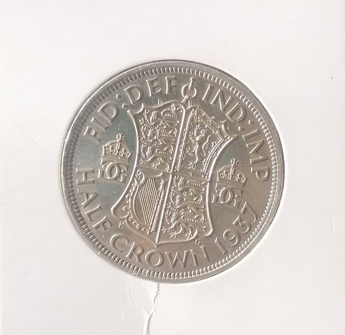 1937 half crown silver - half,
