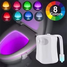 Mini Kawayi Human Infrared Sensing Light LED Night Light Stick Toilet 8 Color UK