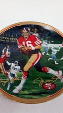Danbury Mint NFL Plate The Catch 1982 Joe Montana 49ers Collectible