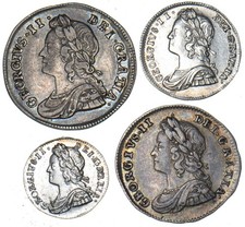 1732 Maundy Set - George II British Silver Coins - Nice