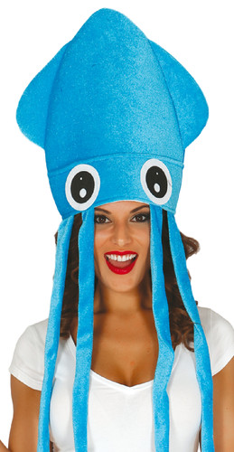 Blue squid octopus hat novelty - blue,