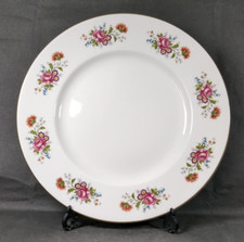 Royal Grafton Dinner Plates~Fine Bone China~White with Pink Rose Design~Dia 28cm