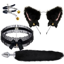 Sexy Set Black Faux Fox Tail